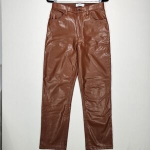 Abercrombie & Fitch Faux Leather 90's Straight Ultra High Rise Size 30